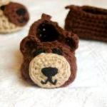 Bear House Slippers Crochet Pattern Pattern Number..