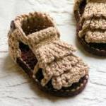 Moccasin Sandals Crochet Pattern Baby Booties..