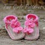 Crochet Pattern For Baby Seaside Gladiator Sandals..