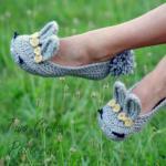 Womens Bunny House Slipper Pdf Crochet Pattern -..