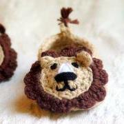 Baby Boy Lion House Slipper Crochet Pattern - PDF File Pattern number 103