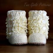 Baby Crochet Boots Pattern - Furrylicious Booties - Pattern number 200