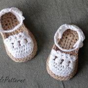 Crochet Pattern for Baby Espadrille Sandals - Crochet pattern 119
