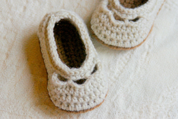 crochet baby ballet slippers