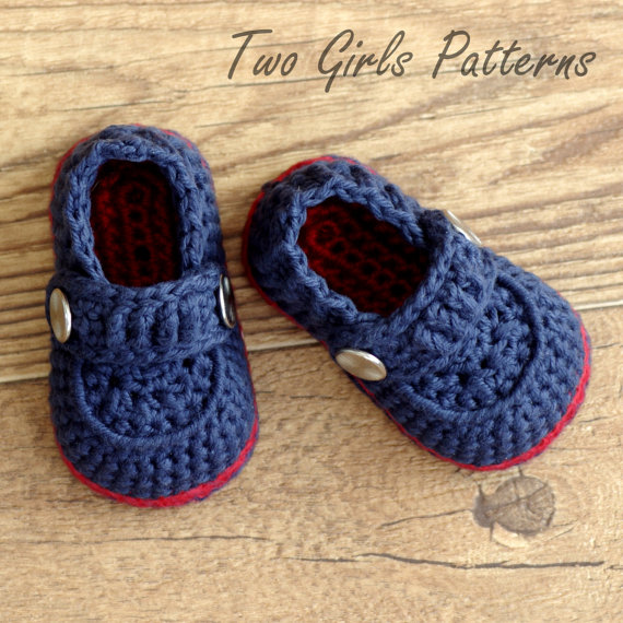 Crochet Patterns - Baby Boy Booties - The Sailor - Pattern Number 203